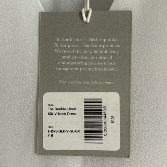 The Double-Lined Silk V-Neck Dress - Picture 4 of 7